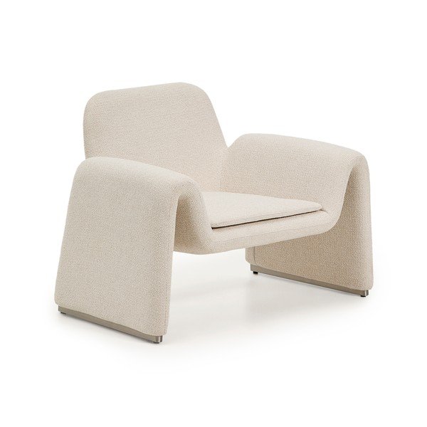 Béžové žinylkové křeslo Melvia – Kave Home