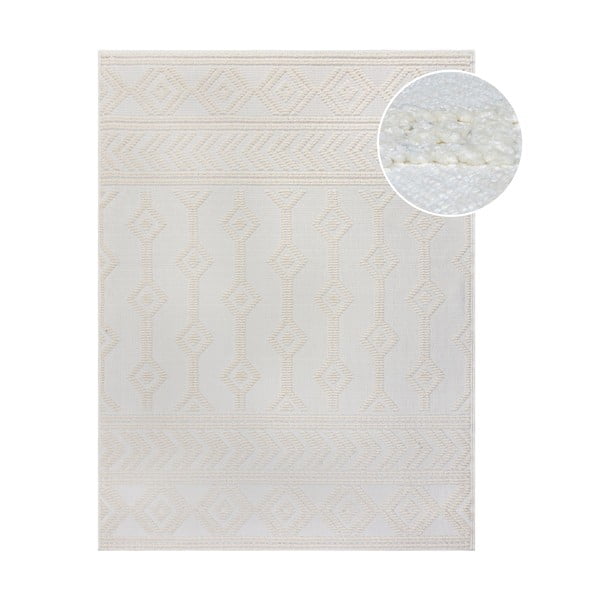 Krémový koberec z žinylky 160x240 cm Shyla – Flair Rugs