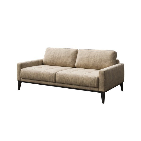 Béžová pohovka z imitace kůže MESONICA Musso Tufted, 173 cm-image-2
