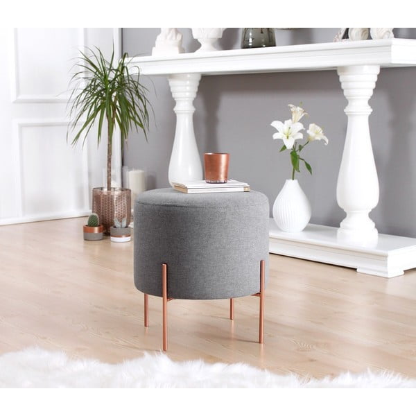 Šedý taburet Copper – Artie-image-3
