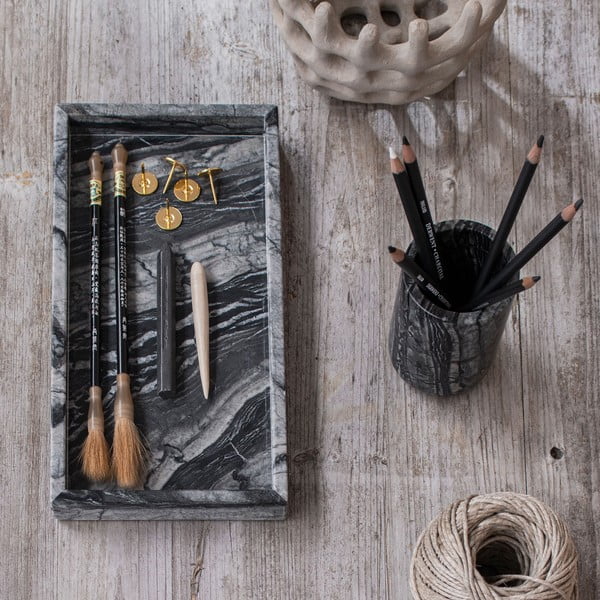 Mramorový dekorativní tác 16x31 cm Marble – Mette Ditmer Denmark-image-3