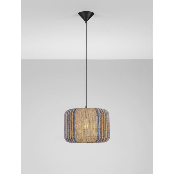 Modré/v přírodní barvě provazové závěsné svítidlo ø 33 cm Abby – Nova Luce-image-4