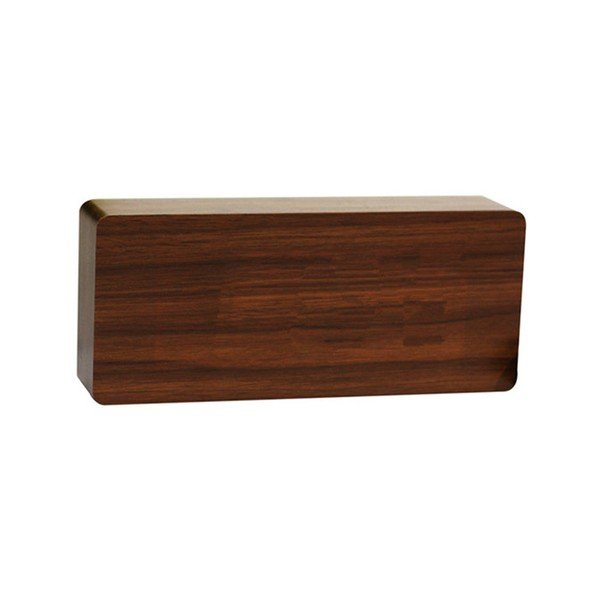 Tmavě hnědý budík s červeným LED displejem Gingko Slab Click Clock-image-3