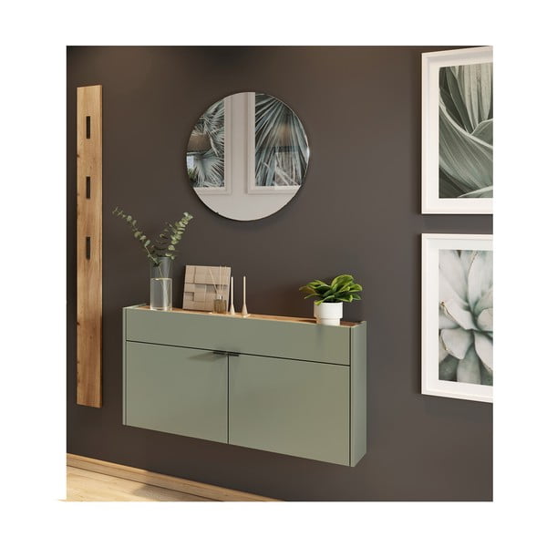 Šalvějově zelená předsíňová sestava 140x200x22 cm Ameca – Germania-image-2