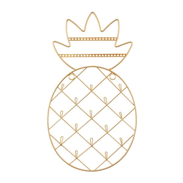 Nástěnný stojan na šperky ve zlaté barvě Sass & Belle Pineapple