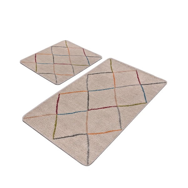 Béžové koupelnové předložky v sadě 2 ks 60x100 cm – Mila Home