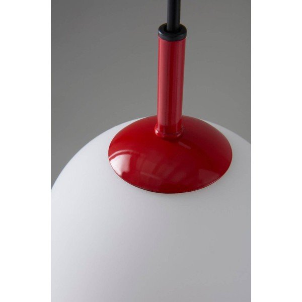 Červené/bílé skleněné závěsné svítidlo ø 13 cm Ekman – Jotex-image-3