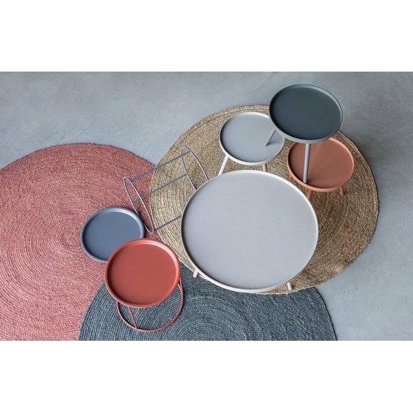 Červený odkládací stolek WOOOD Ivar, ø 40 cm-image-1