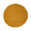Žlutý jutový koberec Bloomingville Sun, ⌀ 150 cm