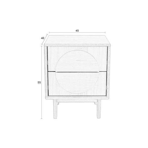 Hnědý noční stolek v dekoru ořechu Groove – Zuiver-image-4