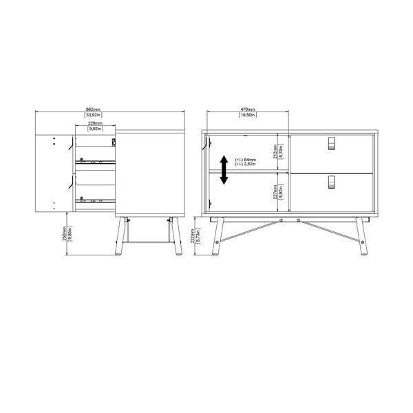 Bílá komoda Tvilum Ry, 102 x 72 cm-image-4