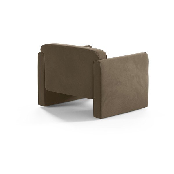 Taupe sametové křeslo Abby – Micadoni -image-2