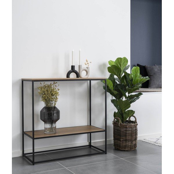 Konzolový stolek s deskou v dubovém dekoru v přírodní barvě 80x36 cm Vita – House Nordic-image-1