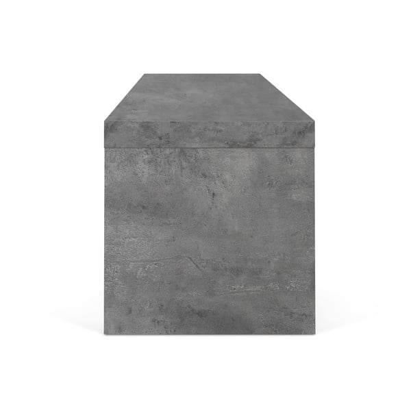 Dvojitý televizní stolek černý s betonovým dekorem TemaHome Cliff, 125 x 40 cm-image-2