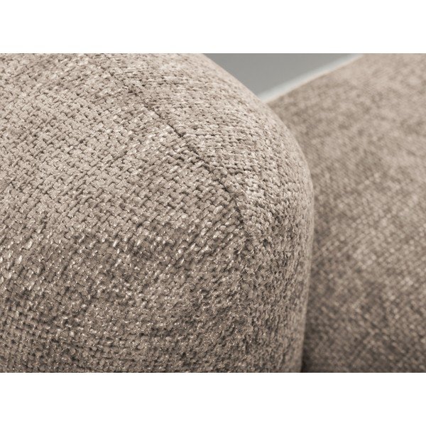 Světle hnědá žinylková rozkládací/s úložným prostorem rohová pohovka (pravý roh/s lenoškou) Mele – Makamii-image-4