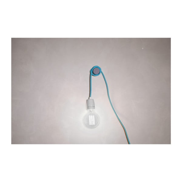 Modrý kabel pro stropní světlo s objímkou Filament Style G Rose