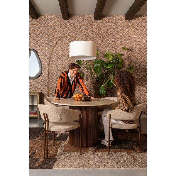 Kulatý jídelní stůl s deskou z kamene ø 115 cm Arda – Dutchbone-image-1