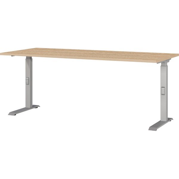Polohovací pracovní stůl s deskou v dubovém dekoru 80x180 cm Downey – Germania