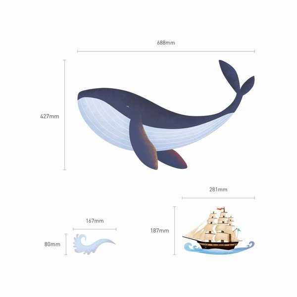 Nástěnná samolepka Ambiance Whale-image-1