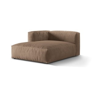 Světle hnědý sametový modul pohovky (levý roh) Martina – Micadoni 