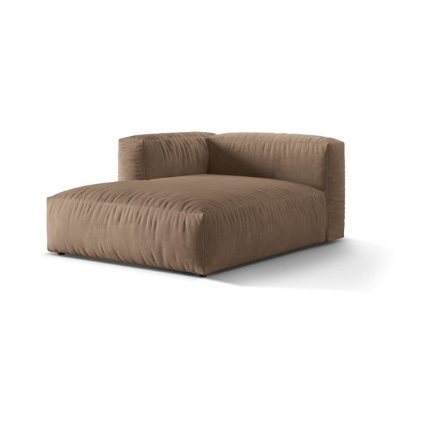 Světle hnědý sametový modul pohovky (levý roh) Martina – Micadoni -image-1