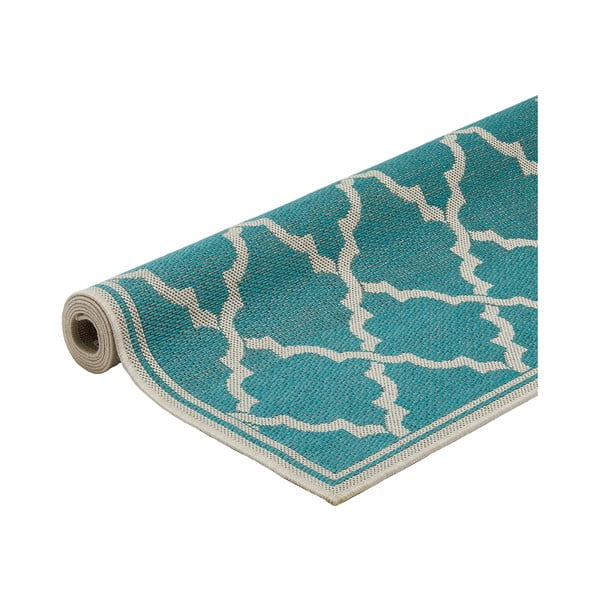 Tyrkysový venkovní koberec Floorita Intreccio, 160 x 230 cm-image-2