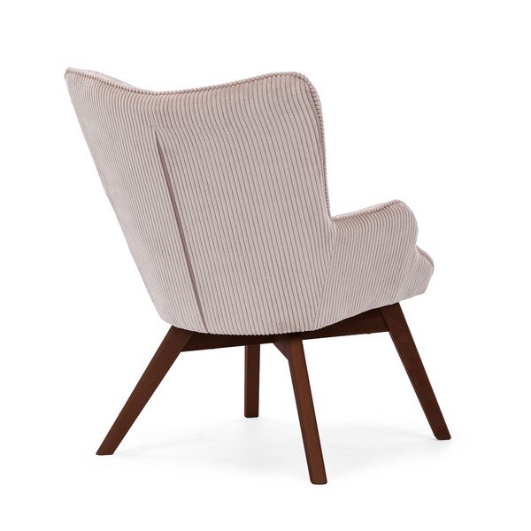 Světle růžové manšestrové křeslo Niko – Ropez-image-3