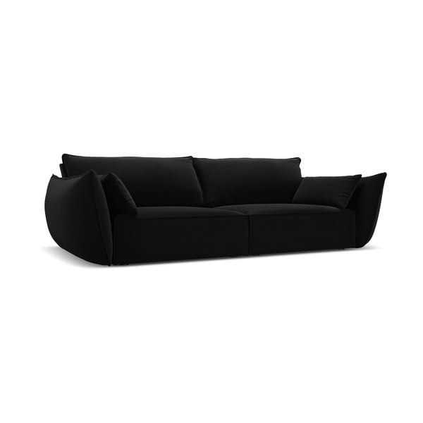 Černá sametová pohovka 208 cm Vanda – Mazzini Sofas-image-2