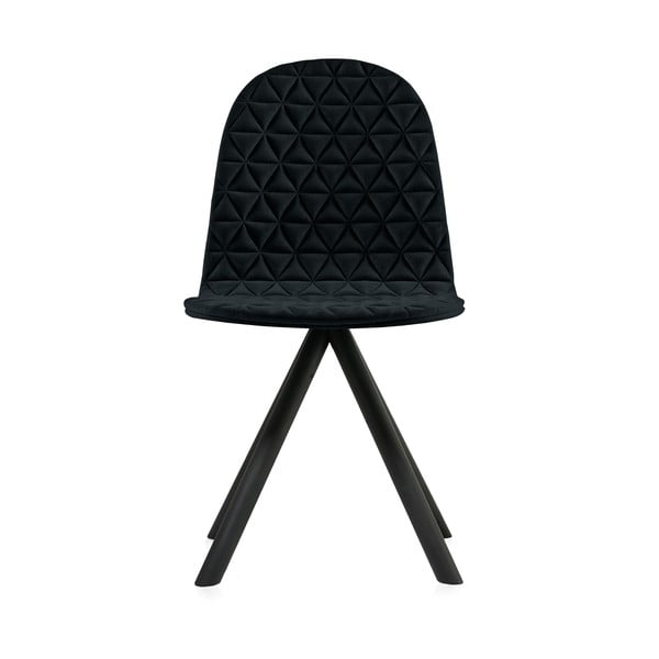 Černá židle s černými nohami Iker Mannequin Triangle