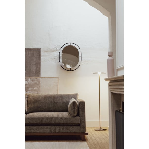 Šedá/ve zlaté barvě LED stmívatelná stojací lampa se skleněným stínidlem (výška 132 cm) Float – Zuiver-image-1