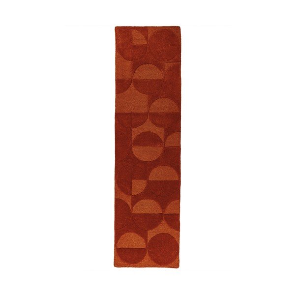 Ručně tkaný vlněný běhoun v terakotové barvě 60x230 cm Gigi – Flair Rugs