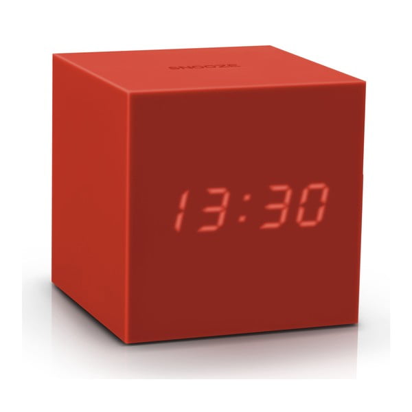 Červený LED budík Gingko Gravity Cube-image-3