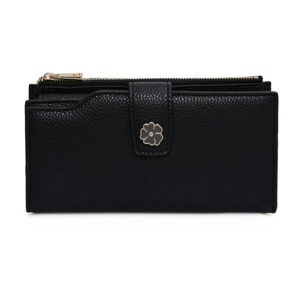 Černá peněženka z koženky Laura Ashley Redan