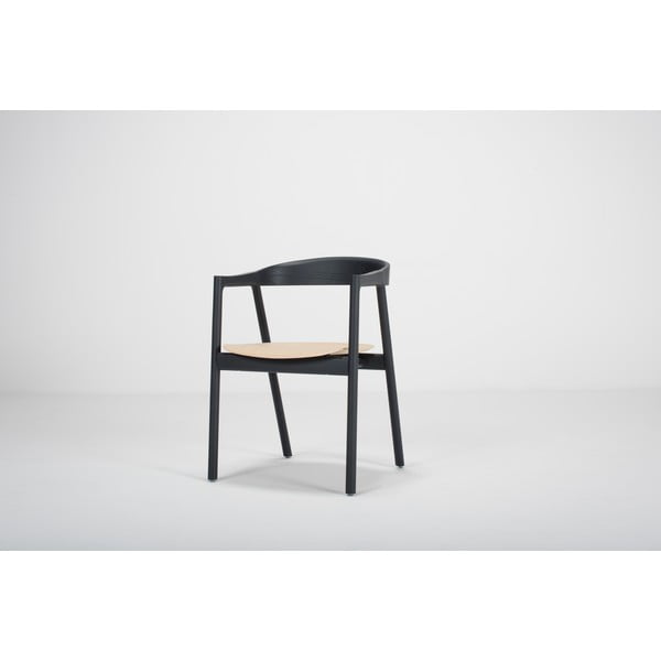 Černá jídelní židle z dubového dřeva Gazzda Muna-image-2