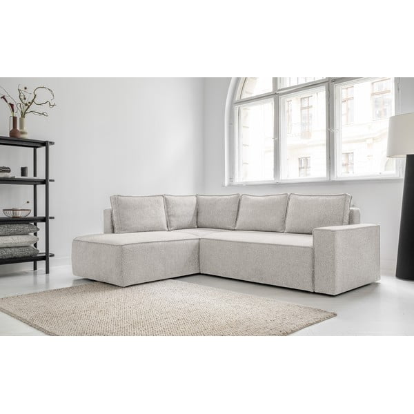 Krémová rozkládací rohová pohovka (levý roh) Brave Dave – Miuform-image-2