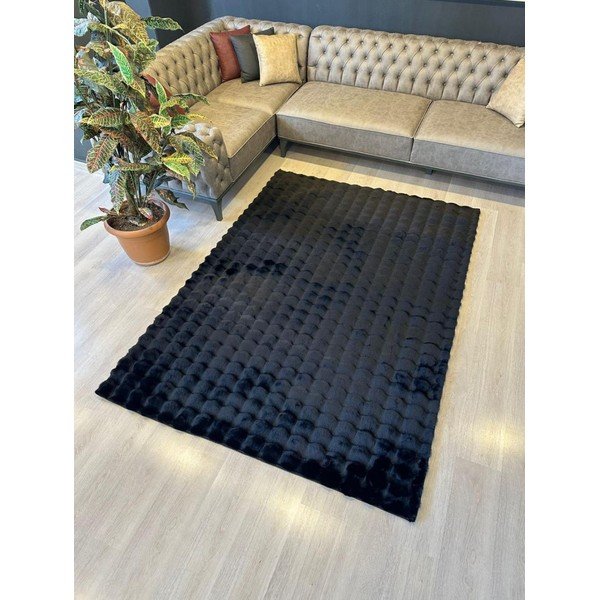 Černý pratelný koberec 150x230 cm Bubble Black – Mila Home-image-3