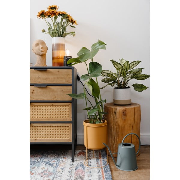 Bílo-hnědý keramický květináč Vox Caps, výška 14 cm-image-1