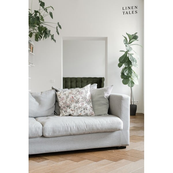 Lněný povlak na polštář 50x50 cm Light Grey – Linen Tales-image-1