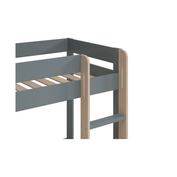 Patrová dětská postel šedozelená s roštem 90x190 cm Angel – Marckeric-image-4
