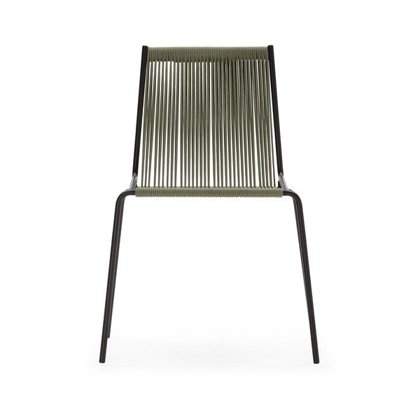 Zelené kovové stohovatelné jídelní židle v sadě 2 ks Emily – Marckeric-image-3