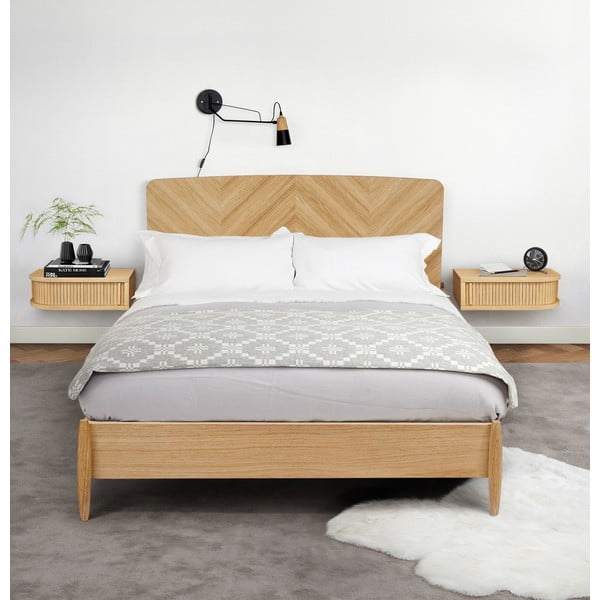 Noční stolek v dekoru dubu v přírodní barvě Farsta – Woodman-image-1