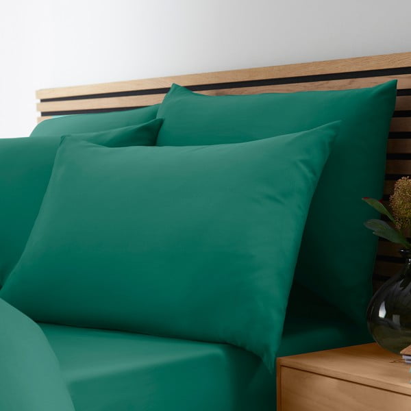 Tmavě zelené povlečení na jednolůžko z mikrovlákna 135x200 cm So Soft Easy Iron – Catherine Lansfield-image-3