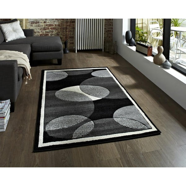 Šedý koberec Think Rugs Art Twist Grey, 160 x 220 cm