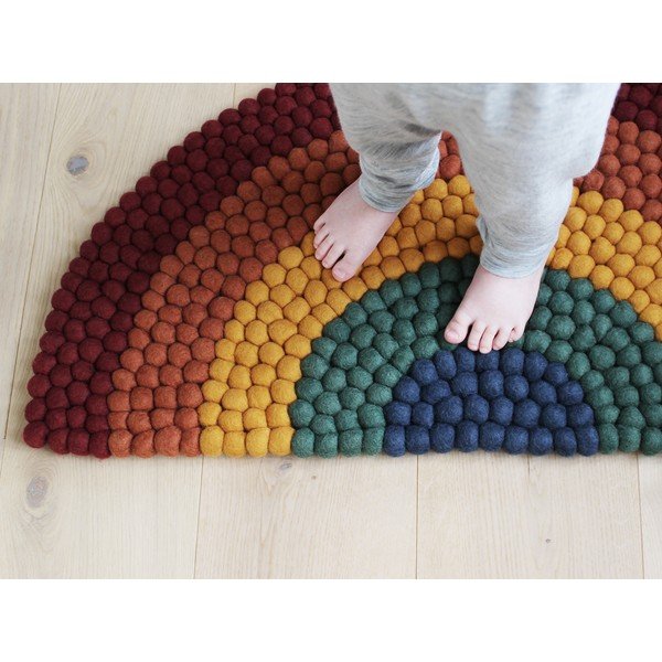 Dětský kuličkový vlněný koberec Wooldot Ball Rugs Rainbow Multi-image-3