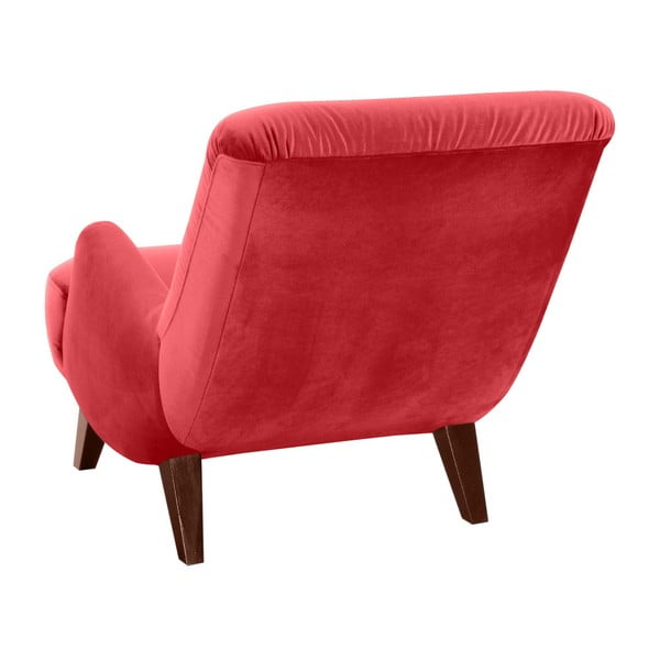 Červené křeslo s hnědými nohami Max Winzer Brandford Suede-image-2