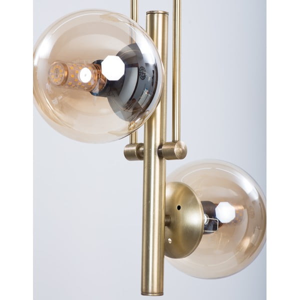 Stropní svítidlo ve zlaté barvě se skleněným stínidlem ø 15 cm Libra – Squid Lighting-image-3