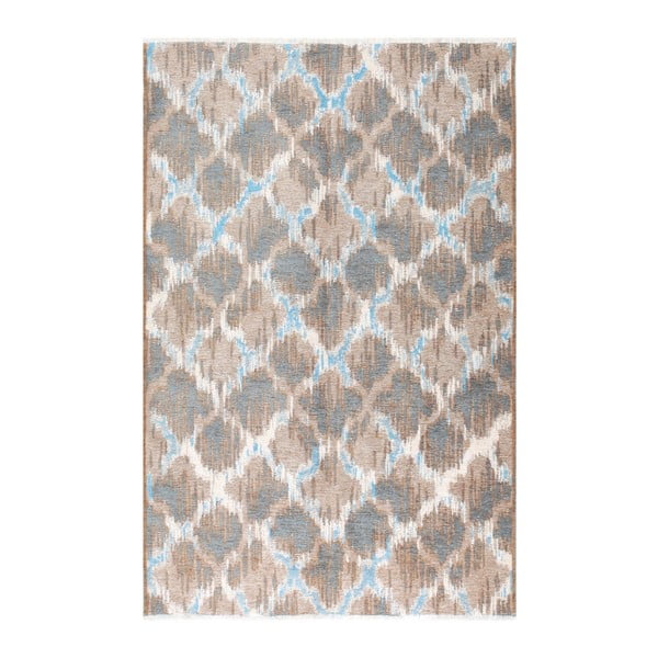 Oboustranný hnědo-modrý koberec Vitaus Hanna, 125 x 180 cm