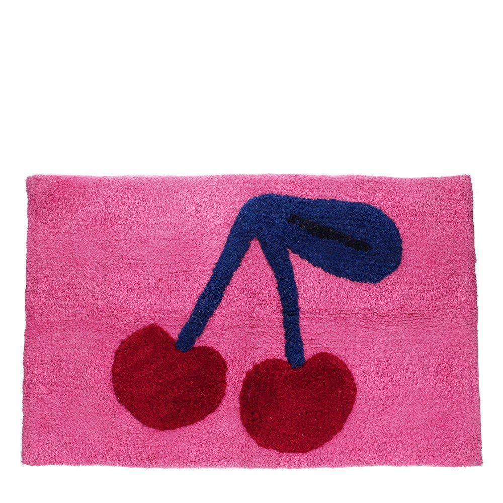 Růžová textilní koupelnová předložka 83x52,5 cm Cherry – Rex London