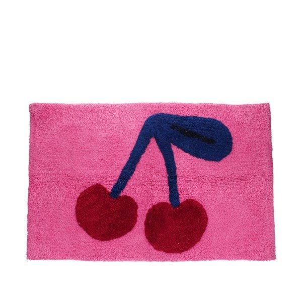 Růžová textilní koupelnová předložka 83x52,5 cm Cherry – Rex London