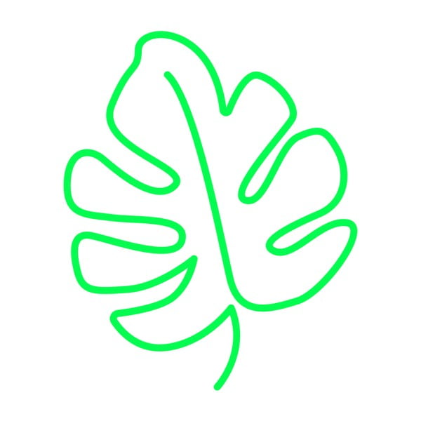 Zelená nástěnná svíticí dekorace Candy Shock Leaf, 30 x 40 cm-image-2